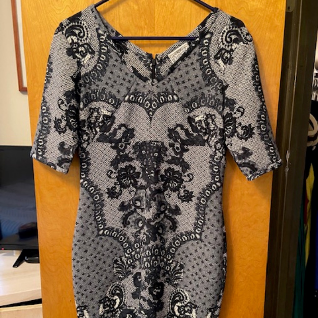 Anthropologie Navy And White Dress